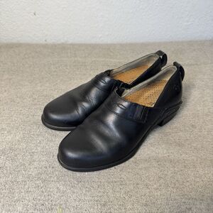 Ariat Shoes Women 6.5 Black Paddock Sport Slip On Clog Leather Comfort Walking
